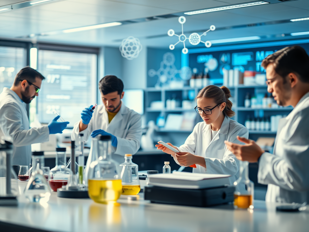 Students in a science lab symbolizing RM Tutoring’s science subject tutoring services.